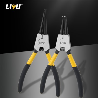 İç ve Dış Çift- amaçlı Endüstriyel Sınıf Kart için Segman Pensesi Sarı Pense Seti Kart Yaylı Pense Açık Genişletme Pensesi 175mm*4 adet